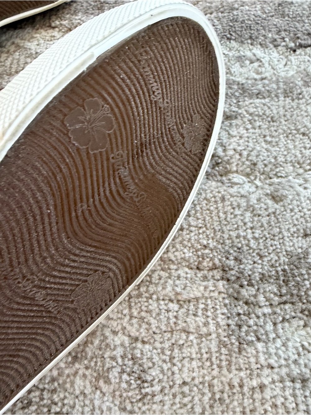 Tommy Bahama Striped Slip-On Sneakers in White and Navy - Picture 6 of 9